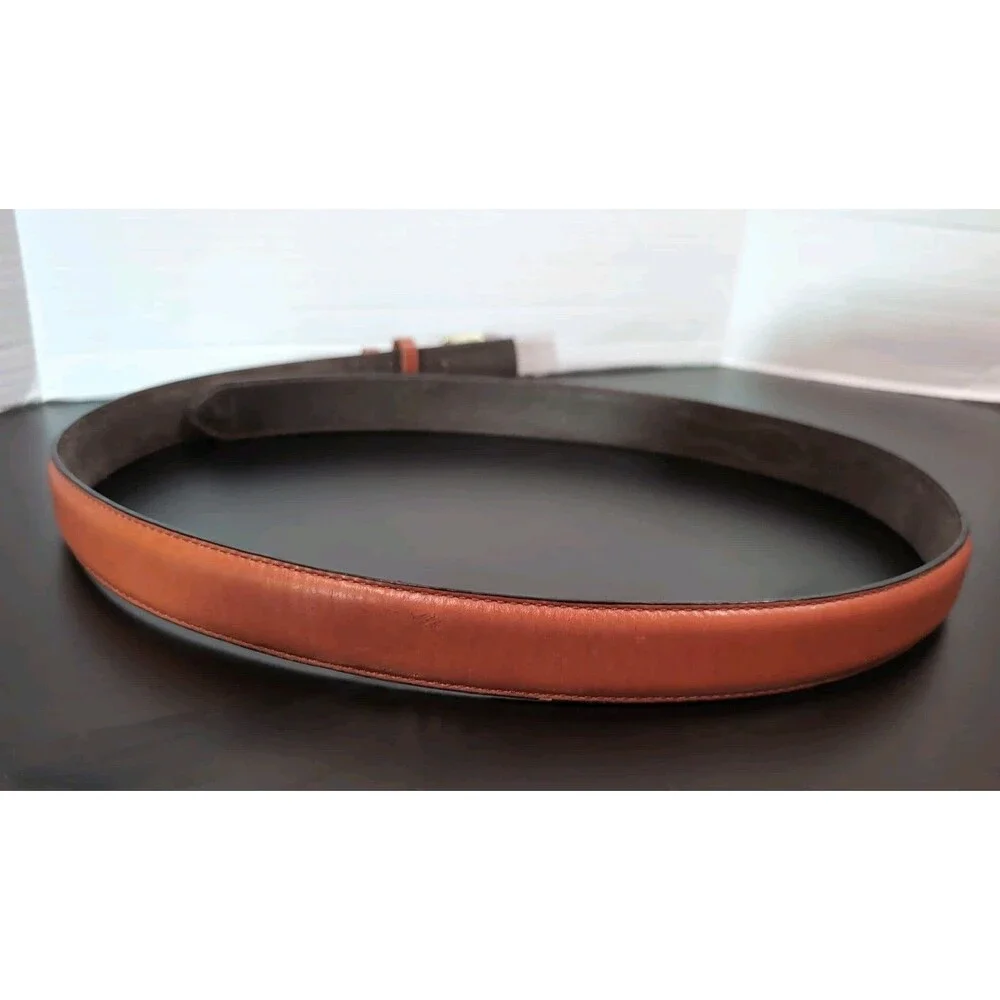 VINTAGE CABELA'S LIGHT BROWN COWHIDE LEATHER BELT SIZE 38   USA